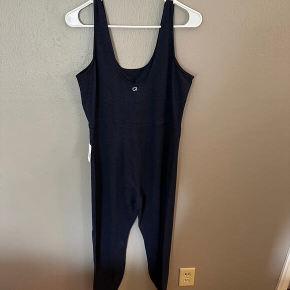 NWT GAP FIT Navy Blue Size Large casual workout jumpsuit scoop neck - Picture 5 of 7